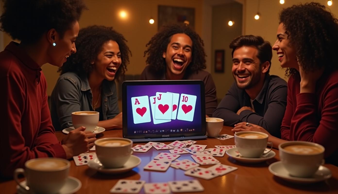 Venner spiller online hjerterkort